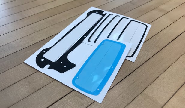 Multiple custom die cut gaskets