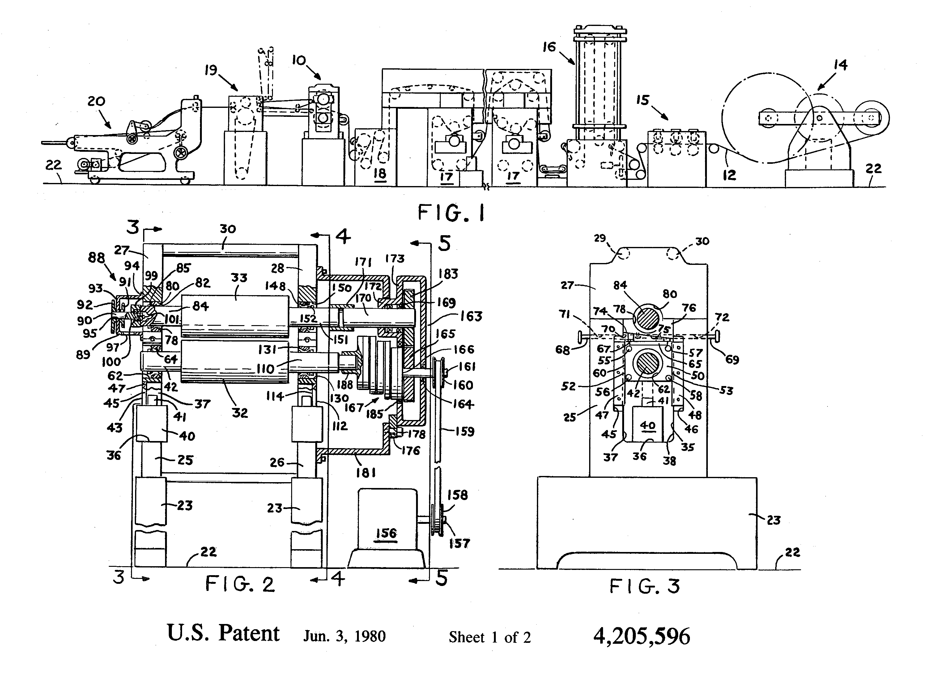 Patent blueprint showing one of the first officially documented rotary die cutting devices